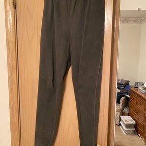 Ralph Lauren Medium Cotton Charcoal Grey Leggings Button Off Foot Strap